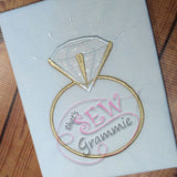 Diamond Ring Applique Design
