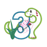 Dino Birthday Applique Complete Design SET