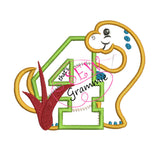 Dino Birthday Applique Complete Design SET