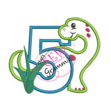 Dino Birthday Applique Complete Design SET