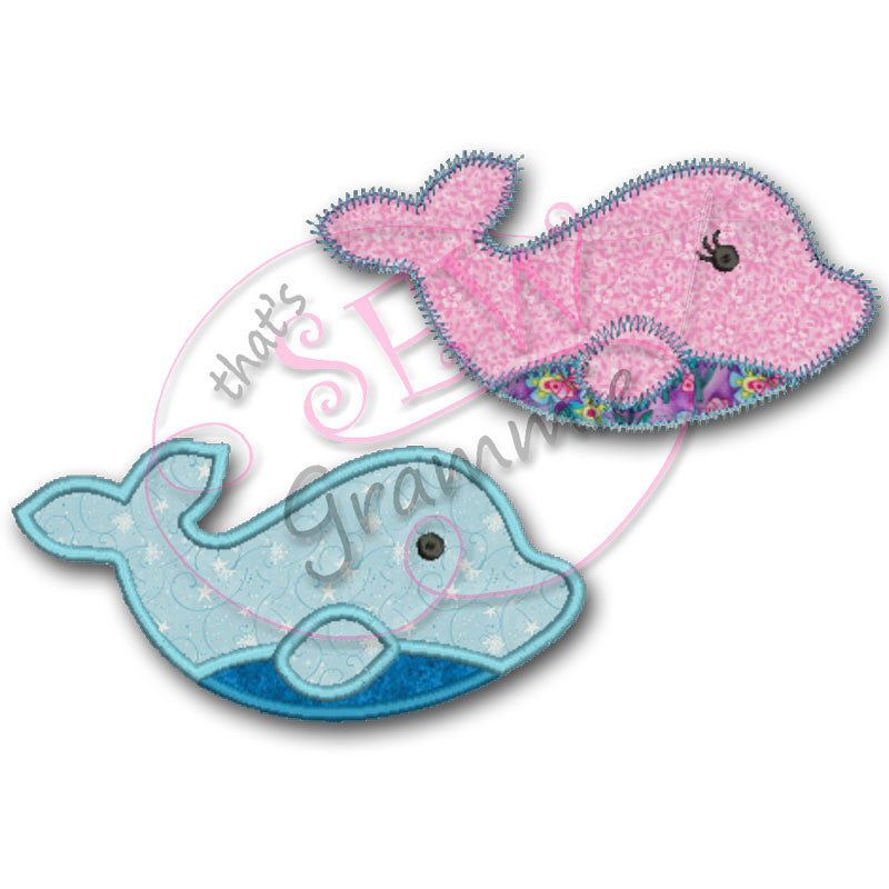 Baby Dolphin Applique Design