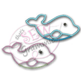 Baby Dolphin Applique Design