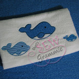 Baby Dolphin Applique Design