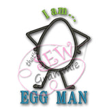 Egg Man Applique Design