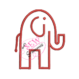 Elephant Applique Design