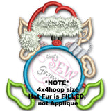 Elf with Ornament Frame Applique Design