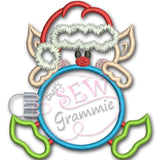 Elf with Ornament Frame Applique Design