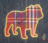 English Bulldog Silhouette Applique Design