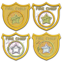 Fire Badge Applique Design