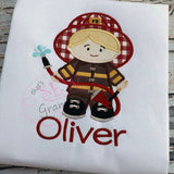 Firefighter BOY Applique Design
