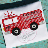 Fire Truck Applique Design