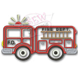 Fire Truck Applique Design