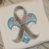 Awareness Fleur De Lis Applique Design