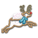 Flying Reindeer Applique Design