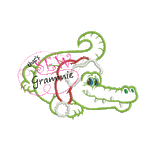 Santa Gator Applique Design "Gaston"