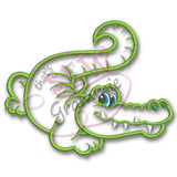 Alligator Gator Boy - Gaston Applique Design