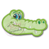 Alligator Gator Boy Head Applique