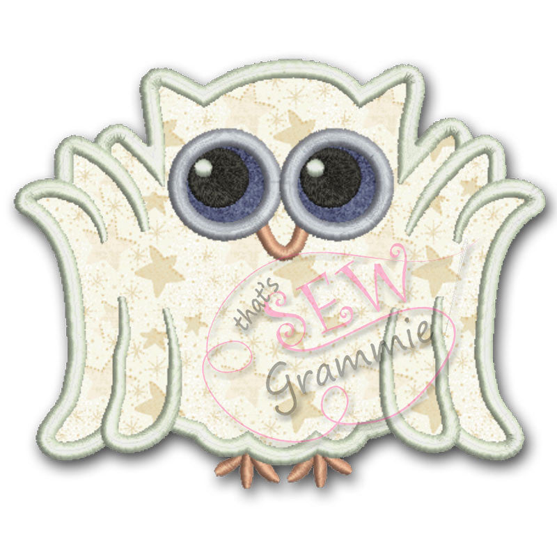 Ghost Owl Applique Design