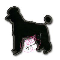 Standard Poodle Poodle Silhouette Applique Design