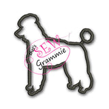Standard Poodle Poodle Silhouette Applique Design