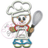 Baking Ginger BOY w Whisk Applique Design