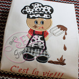 Baking Ginger Boy w Chocolate Applique