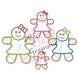 Gingerbread Girl Applique Design