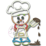 Baking Ginger Boy w Chocolate Applique