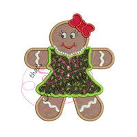 Gingerbread Girl Applique Design