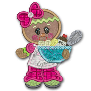 Baking Ginger w Supplies Applique Design