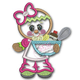 Baking Ginger w Supplies Applique Design