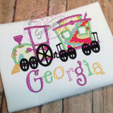 Choo Choo 2 Car Train Applique Design