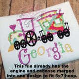 Choo Choo Train Applique Design Full Set