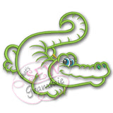 Flirty Girlie Gator Applique Design