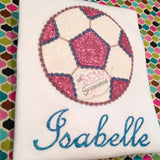 Girlie Soccer Ball Applique Design