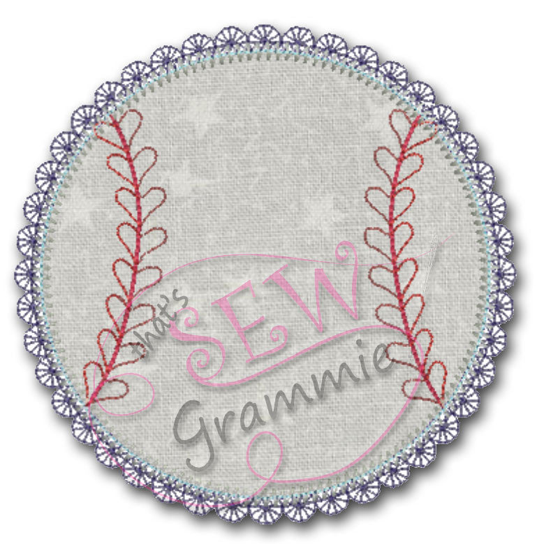 Girlie Softball Applique Design
