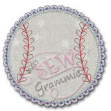 Girlie Softball Applique Design