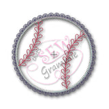 Girlie Softball Applique Design