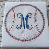 Girlie Softball Applique Design