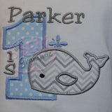 Baby Whale Applique Design