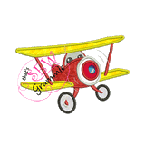 Happy Airplane Applique Design