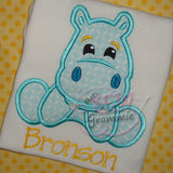 Hippo Boy Applique Design Set