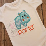 Hippo Boy Applique Design Set