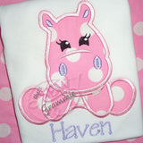 Hippo Girl Applique Design Set