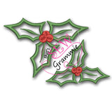 Christmas Holly Applique Design