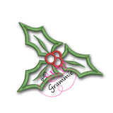 Christmas Holly Applique Design