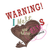 I Melt Hearts Applique Design