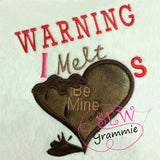 I Melt Hearts Applique Design