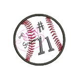Baseball Softball Applique with Numbers for Koozies