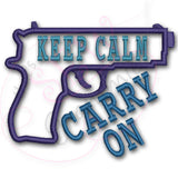 Keep Calm Carry On Applique Design